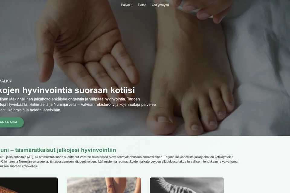 Tmi Jenni Mälkki: verkkosivuston näkymä