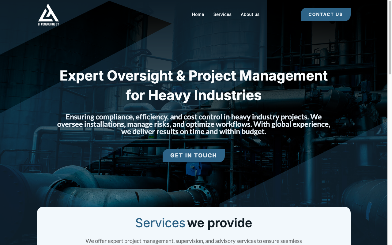 LT Consulting Oy verkkosivusto